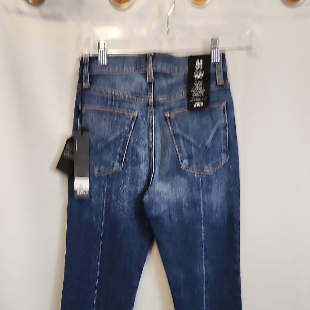 (0482) Hudson Jeans Blue Flare Wide Leg Denim - Picture 9 of 11